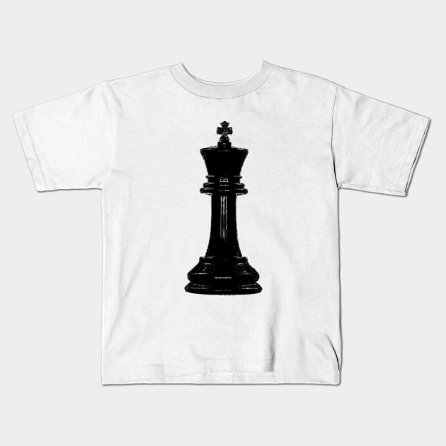 Chess king design Kids T-Shirt by artbyluko